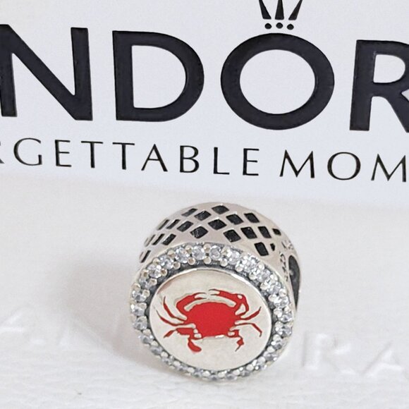 Pandora Maryland Crab Mixed Enamel Exclusive Bead Charm S925 Silver with box - Picture 1 of 10